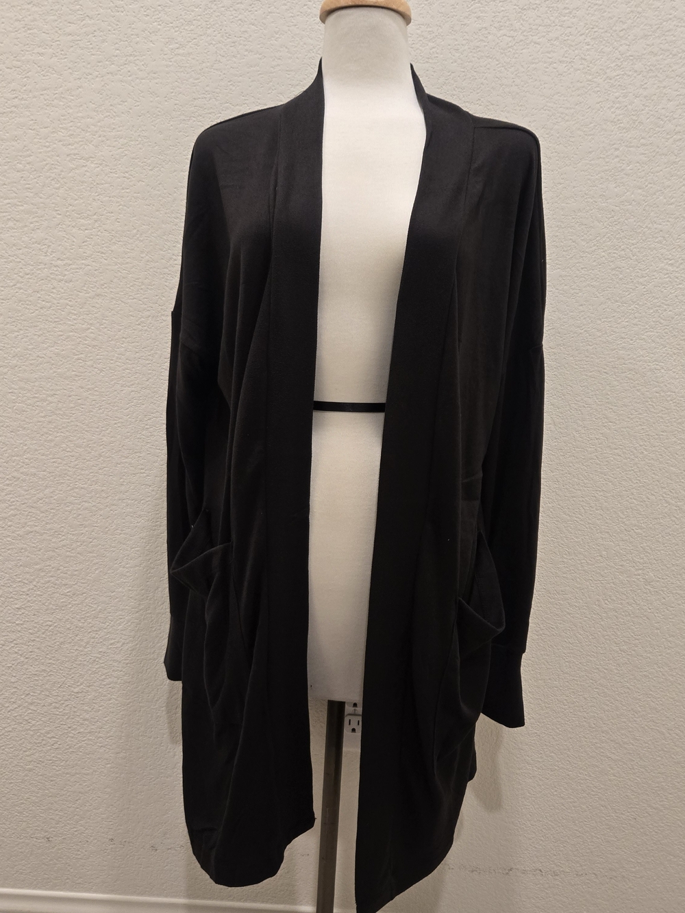 Member's Mark Black Open-Front Women's Cardigan Sweater With Pockets